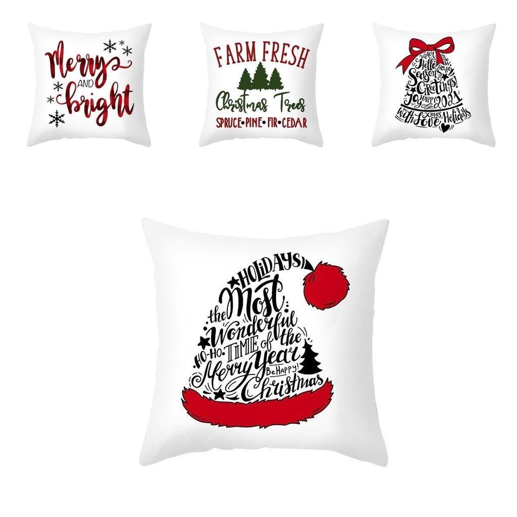 Lebhafter Cartoon Weihnachts-Kissenbezug Ideal für Heim-Sofa-Dekor mit Weihnachtsbaum