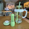 1300ML Large Capacity Plastic Water Cup with Handle, Straw and Tea Strainer, Portable Sports Water Bottle, Tea Cup, Beverage Cup