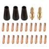 25pcs/set Flux Core Gasless Nozzle Welding Kit Tips Replacement For MIG Welder Kit Flux Core Gasless Nozzle Welding Kit
