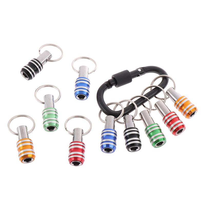 1/5Pcs 1/4Inch Hex Shank Screwdriver Bits Holder Extension Bar Drill Adapter Drill Bit Quick Release Easy Change Keychain
