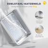 Extra Large Stainless Steel Litter Box, Enclosed Cat Litter Tray with Scoop, Deodorizer Bag, Front-Entry and Top-Exit