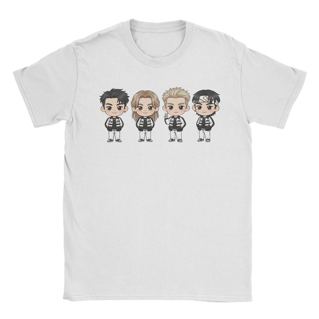 LNGSHOT chibi Ohyul Ryul Woojin Louis T-Shirt Unisex Lustige Baumwoll-T-Shirts Rundhals Kurzarm T-Shirts Übergrößen Kleidung