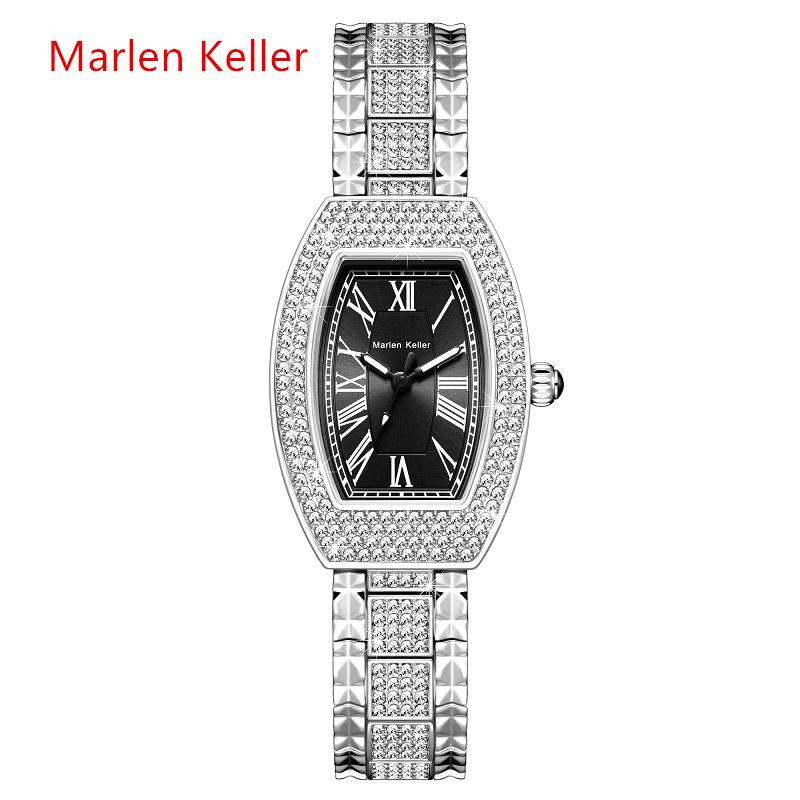 Tonneau Full Diamond Luxury Women Watches Quartz Fashion Ladies Bracelet Wristwatch Females Gifts Relogio Feminino