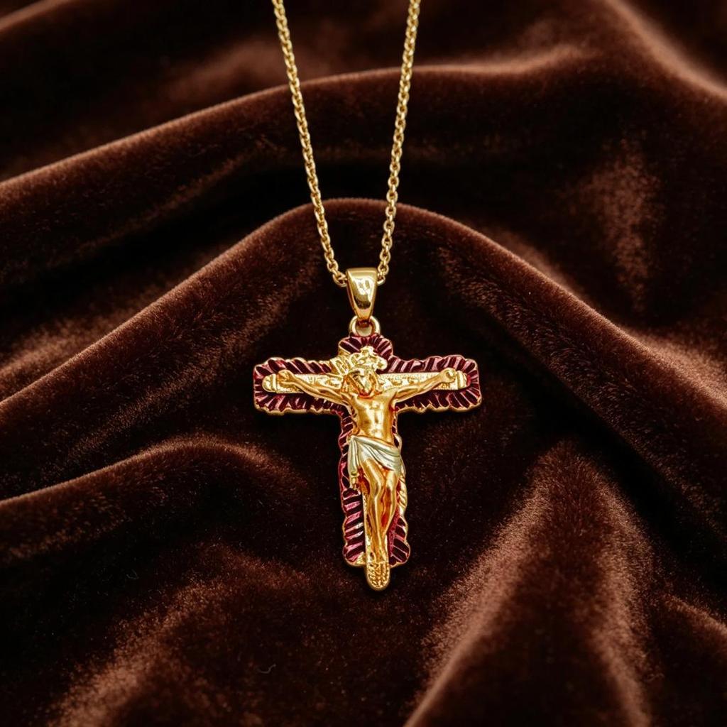 European American Cross Pendant Necklace: Hip Hop Fashion Jewelry for Women