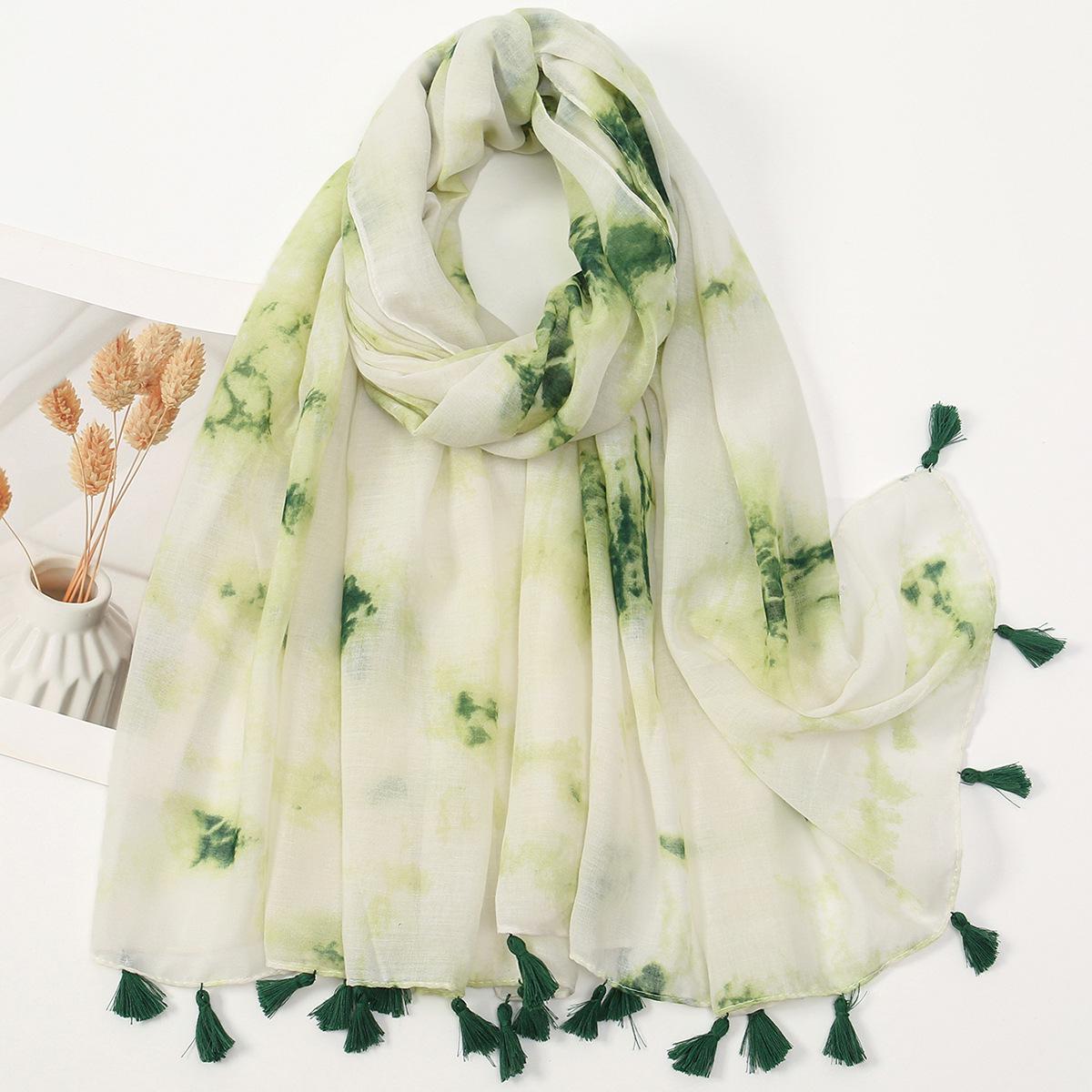 

Ретро Мори Девушка Японский Литературный Хлопок Лен Кисточка Шаль - Универсальный Солнцезащитный Шарф с Принтом Пэчворк 180*90cm