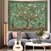Vintage Floral Bird Leaf Print Tapestry Bohemian Aesthetic Wall Decor Polyester for Living Room Bedroom Home Decor