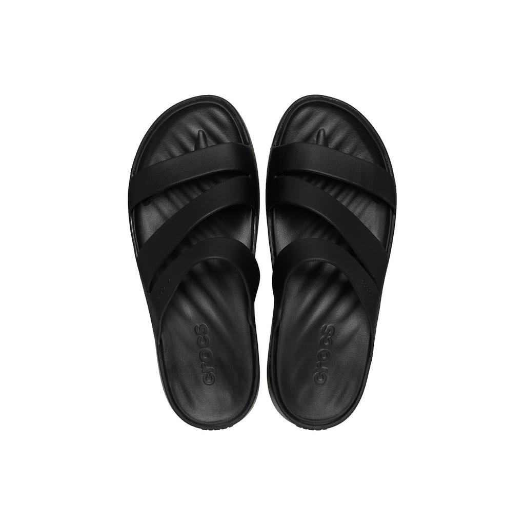 [Crocs] Brooklyn Flat Sandals, Black, 23cm