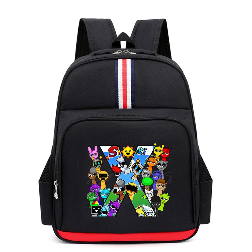 New School Style Primary School Students Large-capacity Schoolbag, Letter Printing Cartoon Trend Children's Versatile Backpack