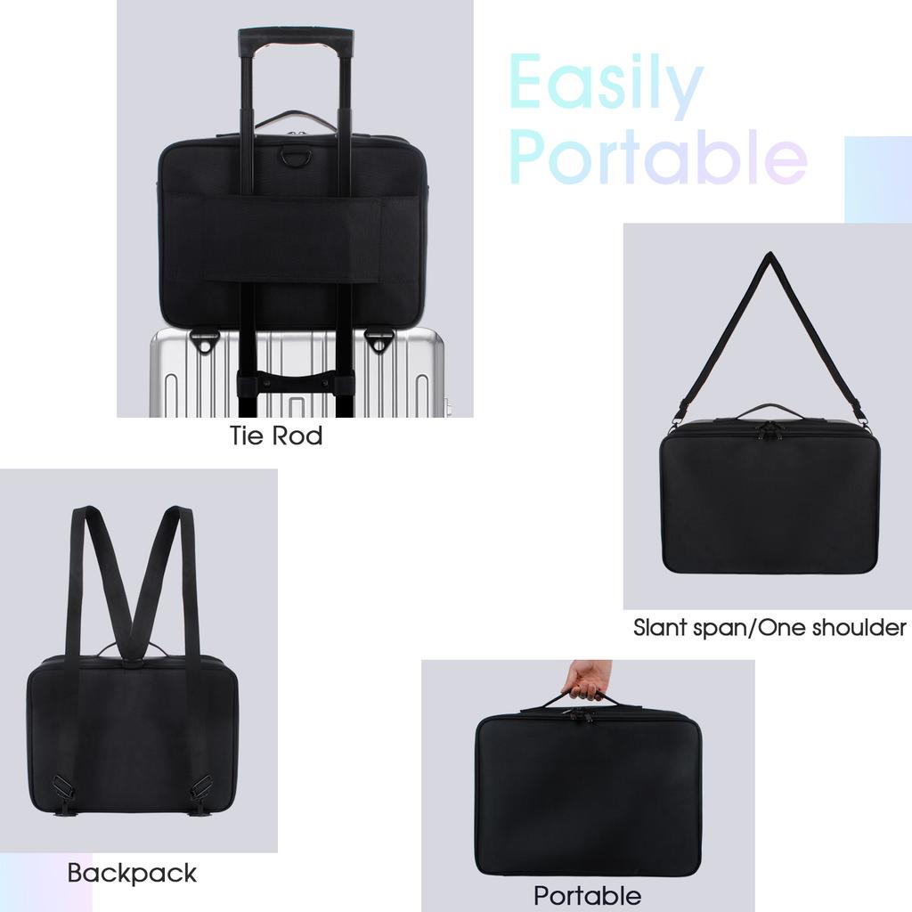 Professional Nylon Makeup Case Adjustable Shoulder Strap Portable Cosmetic Bag for Nail Hairdressing Accessories Makeup Storage