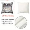 1 Pieces Christmas 2D Flat Printing Pillow With Holiday Scene Polyester pillowcase, sofa decorative cushion cov Headboard Pillow