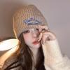Korean Style Trendy Brand Embroidered Knitted Hat Autumn and Winter Woolen Hat Female Ins Student Couple Letter Pullover Cold Hat Ear Protection Hat
