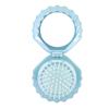 2-In-1 Mini Air Cushion Brush with Makeup Mirror Portable Shell Shape Travel Hair Comb Women Girls Folding Round Mirror Scalp