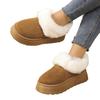 Large size snow boots women's new winter fluffy piled thickened warm thick sole heightening cotton boots cotton shoes