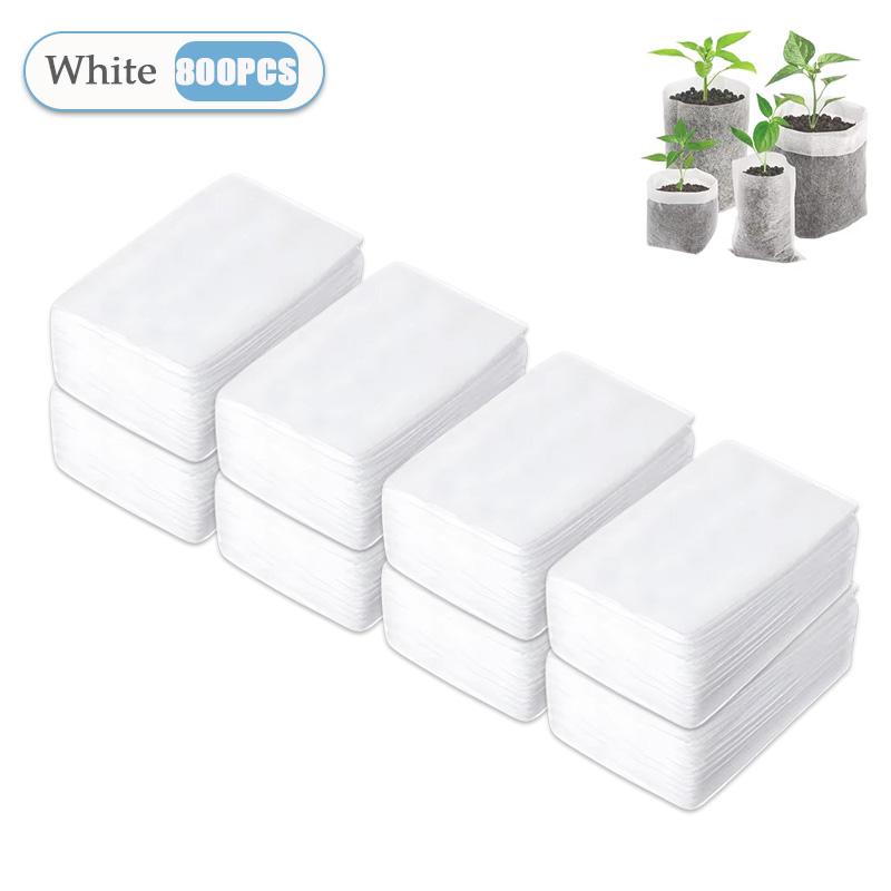 100-1000PCS Biodegradable Nursery Bag Plant Grow Bags Non-woven Fabric Nursery Bags Aeration Pocket Flower Vegetable Grow Tools