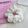 Oversized Glossy Surface Hair Scrunchies High Elasticity Ponytail Holder For Thick Hair Solid Color Aesthetic Tie