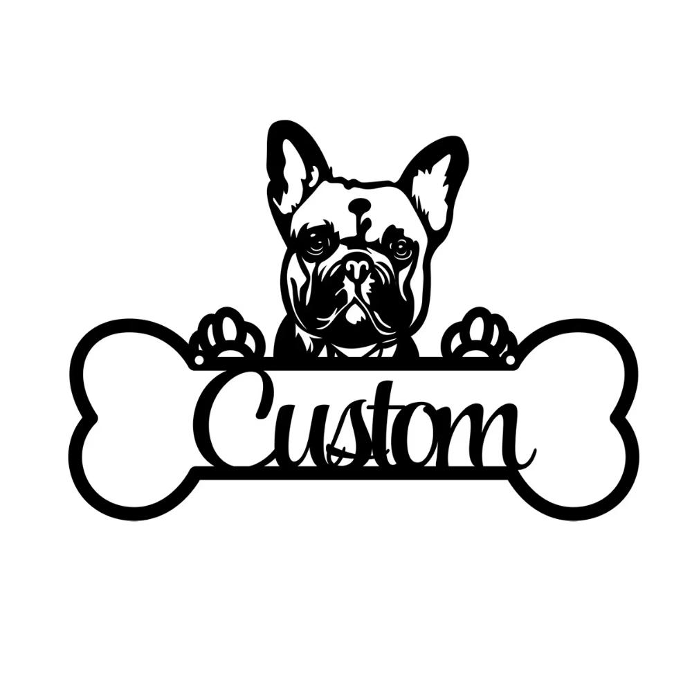Personalized Metal Dog House Sign, Rustic Wall Decor for Pet Lovers, Unique Gift for Dog Owners, Outdoor Garden Art