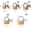 Copper Padlock  Small Locks for Luggage Case Locker Home Improvement Hardware 20mm 25mm 30mm 40mm 50mm Include 3Keys