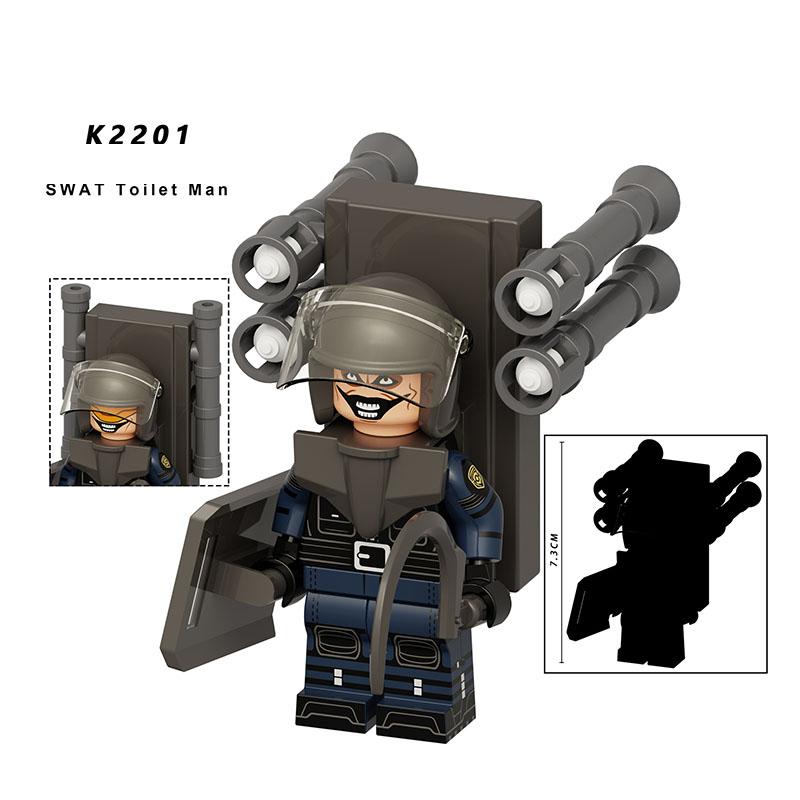 Skibidi Toalett Anime Rajzfilm Kockák Speakerman TV Ember Operatőr Akció MOC Toalett Ember vs Monitor Építőkockák A Hang