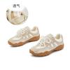 Leather little white shoes 2025 autumn new pair of shoelaces Forrest Gump shoes women's lace pearl casual versatile German training shoes women