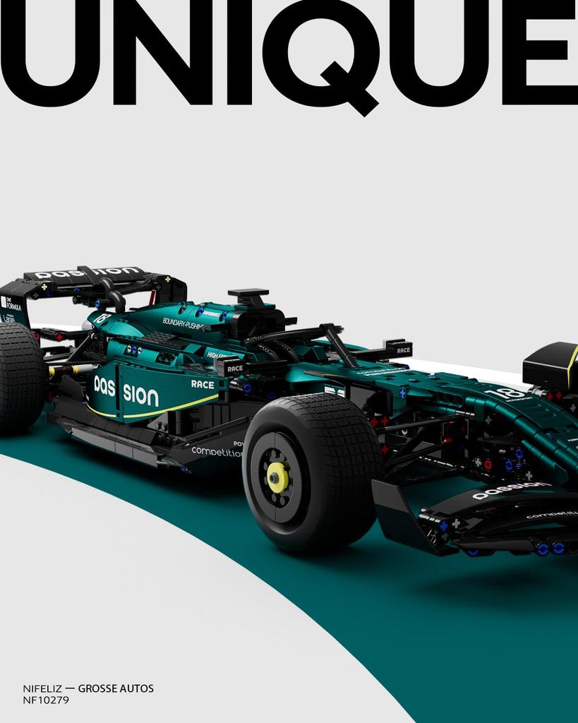 Nifeliz AM24 F1 Κυβάκια Κατασκευής, 1:Συλλεκτικό Μοντέλο Κλίμακας 8 για Ενήλικες, Δώρο Γενεθλίων, Διακόσμηση Σπιτιού ή Γραφείου (2.351 Τεμάχια)