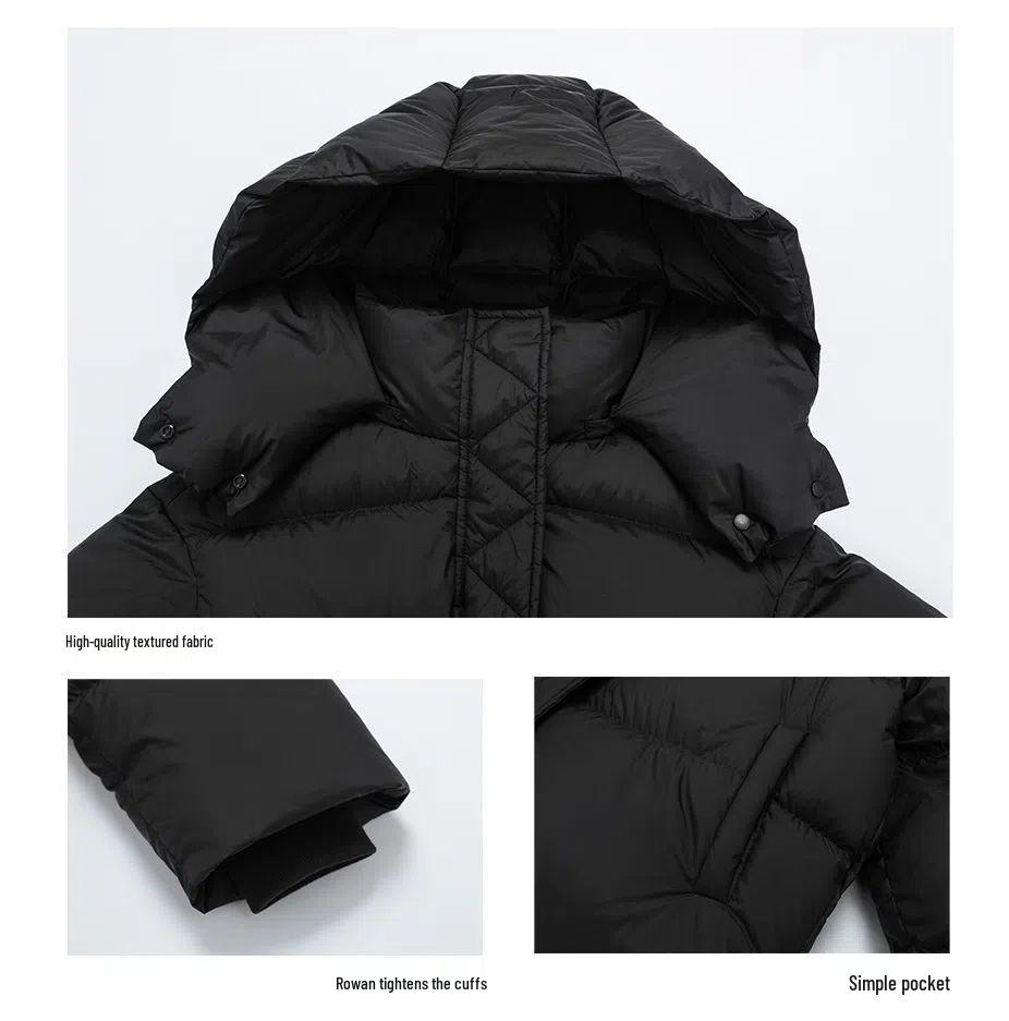 Thick Hooded Down Cotton-Padded Winter Jacket, Loose Fit