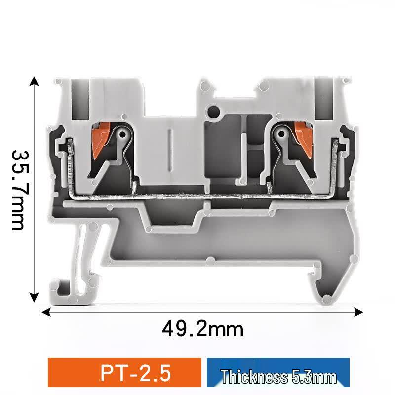 Shengling CZLS PT2.5 Gray Rail Terminal Block