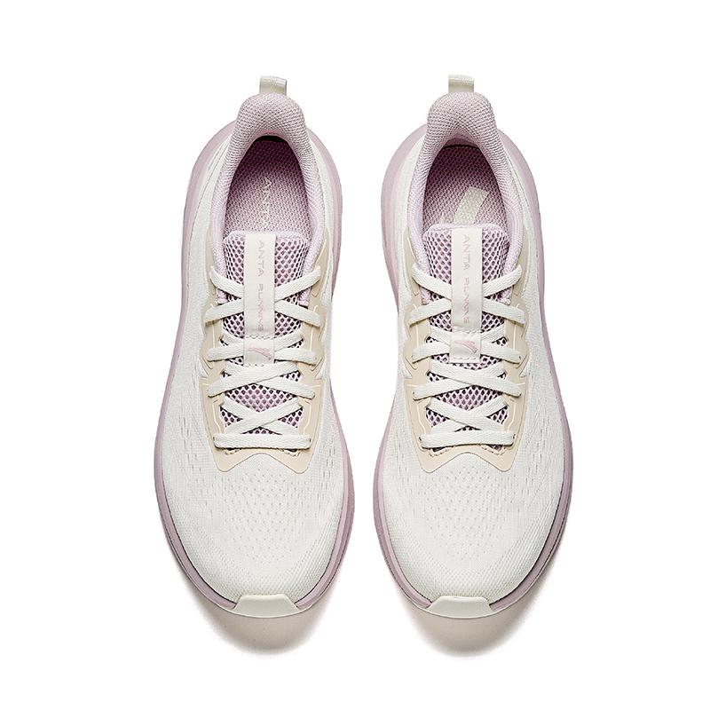 New Anta Anti Slip And Wear Resistant Breathable Low Top Casual Running Shoes Women's White Pink 922515514-1