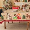 Vintage Christmas Tablecloth Snowman Elk Table Cover Christmas Decorations for Home 2026 Xmas Gifts Navidad Noel New Year 2026