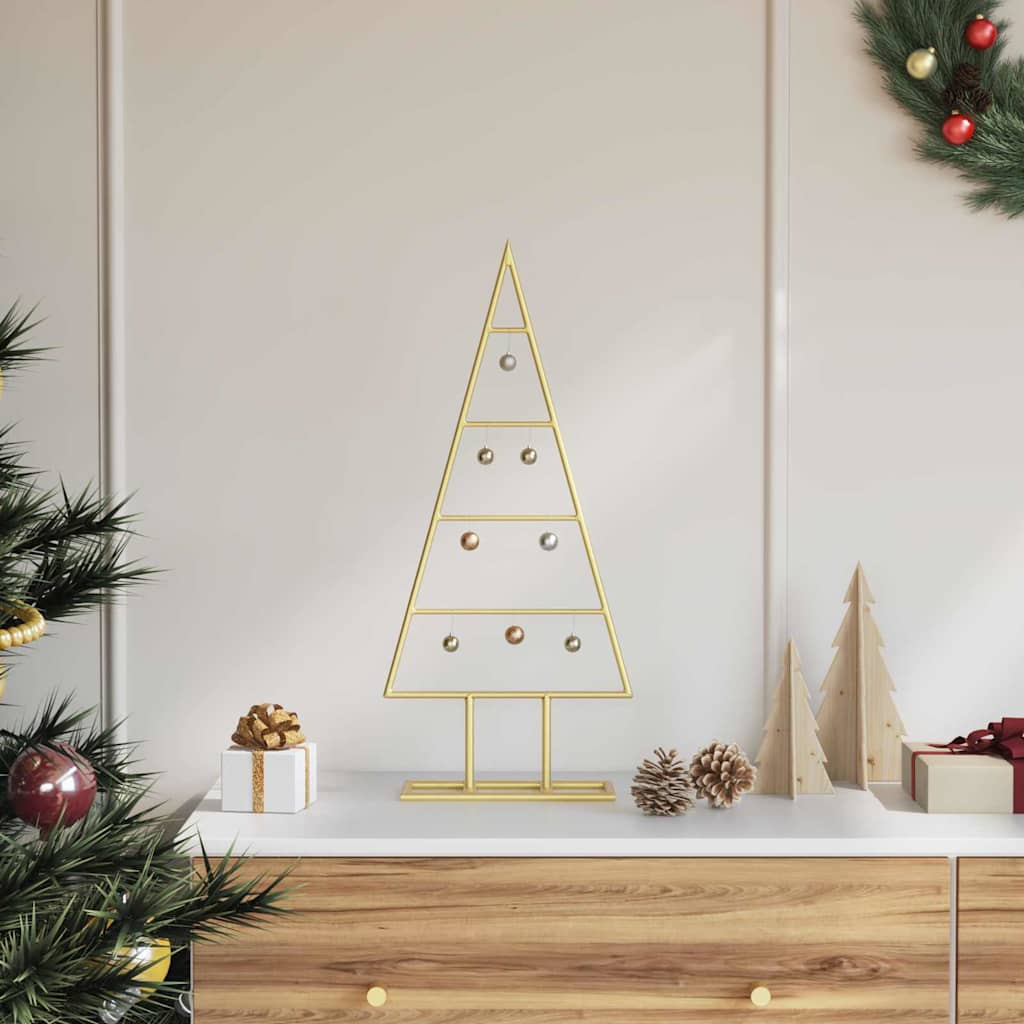 Metal Christmas Tree Gold 60 cm Powder Coated Steel