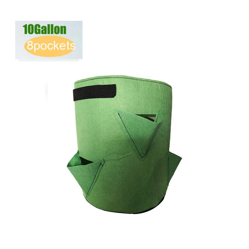 Garden Strawberry Planter Grow Bag Flower Fabric Pots Home Non Woven Jardin Veg  Tomato Planting Container