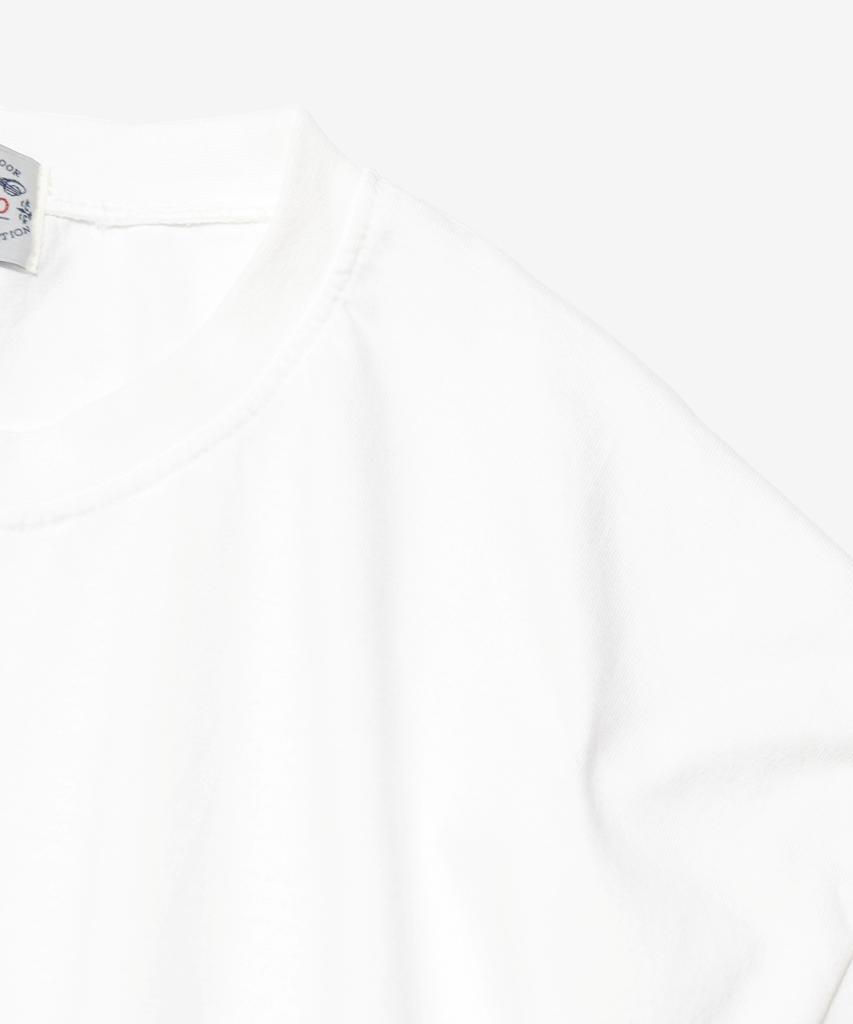 Wogseuaenko Layered Washed Short Sleeve T-Shirt (White)