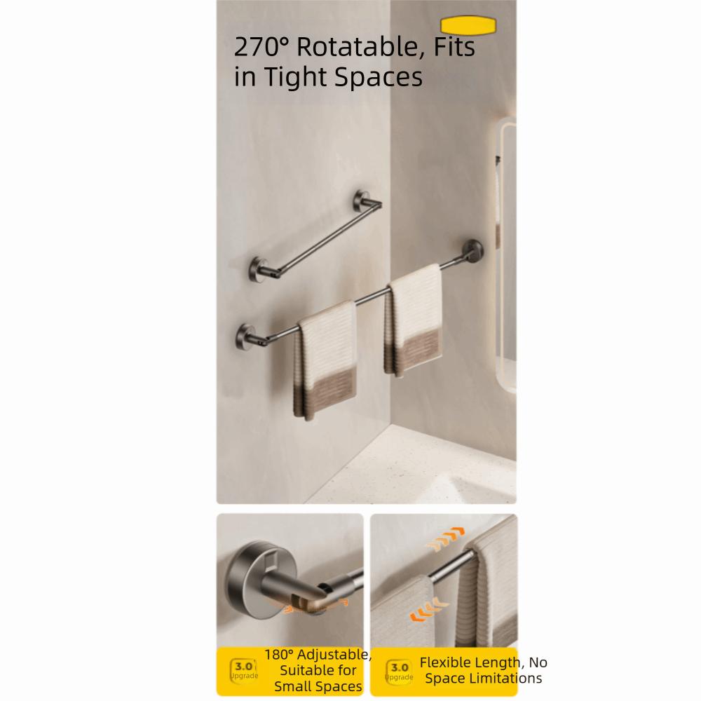 Nail Free Installation Bathroom Towel Rack Retractable Shoe Storage Shelf  Home