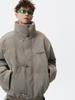 Unisex Retro Stehkragen Baumwoll Daunenjacke, Herbst/Winter High Street Stil, Locker und Vielseitig.