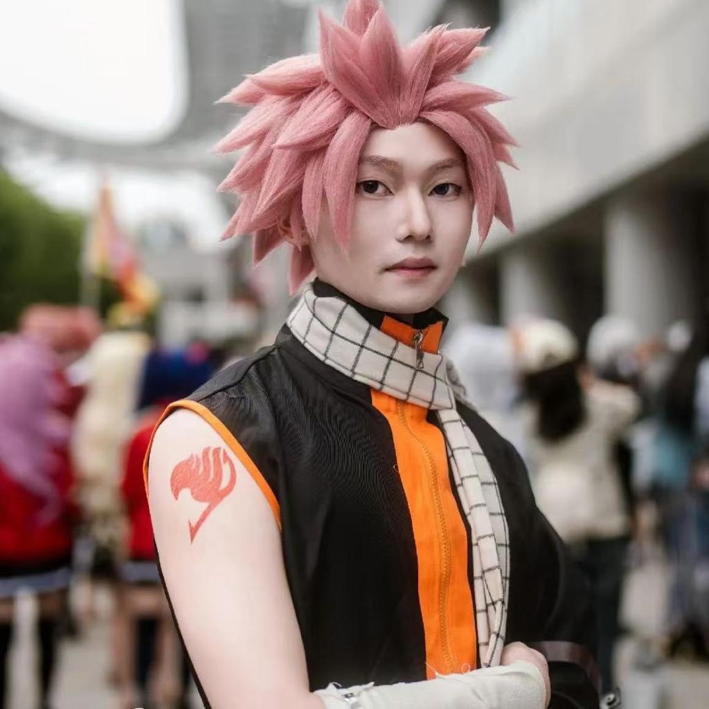 Anime FAIRY TAIL Etherious Natsu Dragneel Full Set Unisex Adult Kids Halloween Party Cosplay Costume Stage Performance