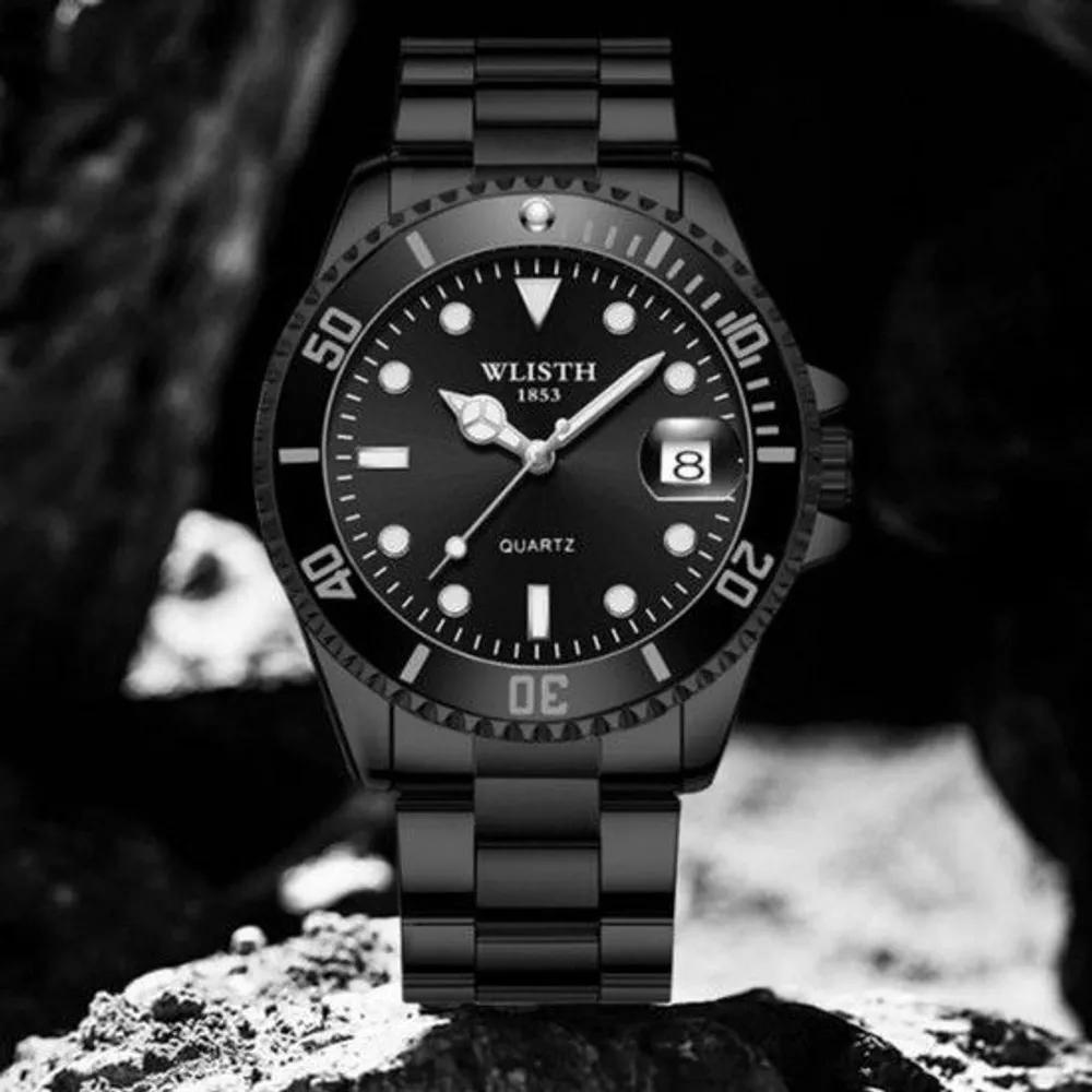 Metal Wristwatch Men s Analog Suit High-end Metal Wristwatch High-end for Office Workers Blue