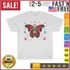 Day of the Dead Sugar Skull Skeleton Monarch Butterfly Vintage T Shirt Men Women