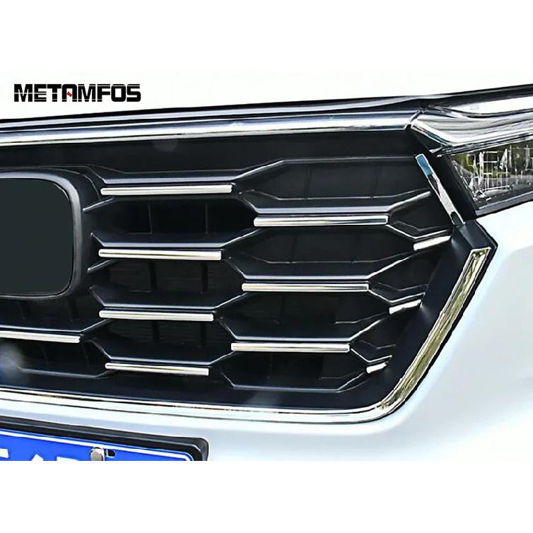 Front Center Grille Racing Grill Cover Trim Molding For Honda CR-V CRV  2024 2025 Stainless Steel Accessories Car Styling