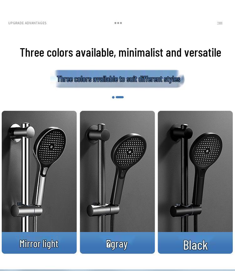 Adjustable Stainless Steel No-Drill Shower Arm and Head Holder