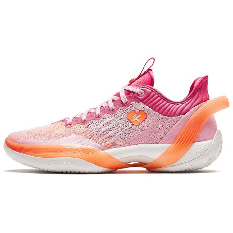 Anta Three Points Rain 1 Breathable Low Top Basketball Shoes Women sneaker Pink 922411102S-4