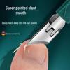 Portable Large Opening Angled Nail Clippers - Fine Tip, Anti-Splash, For Thick & Hard Nails