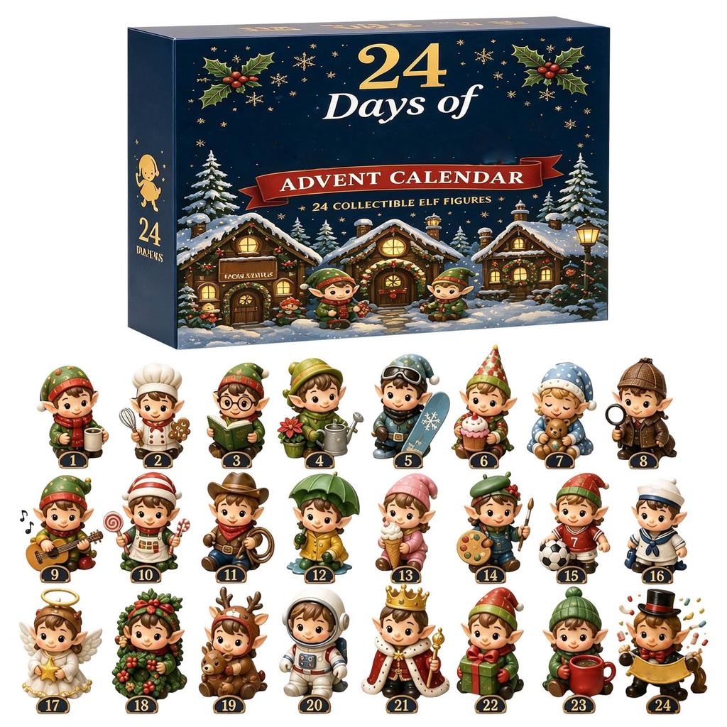 2D Flat Acrylic Christmas Countdown Calendar with Days for Holiday Home Decor