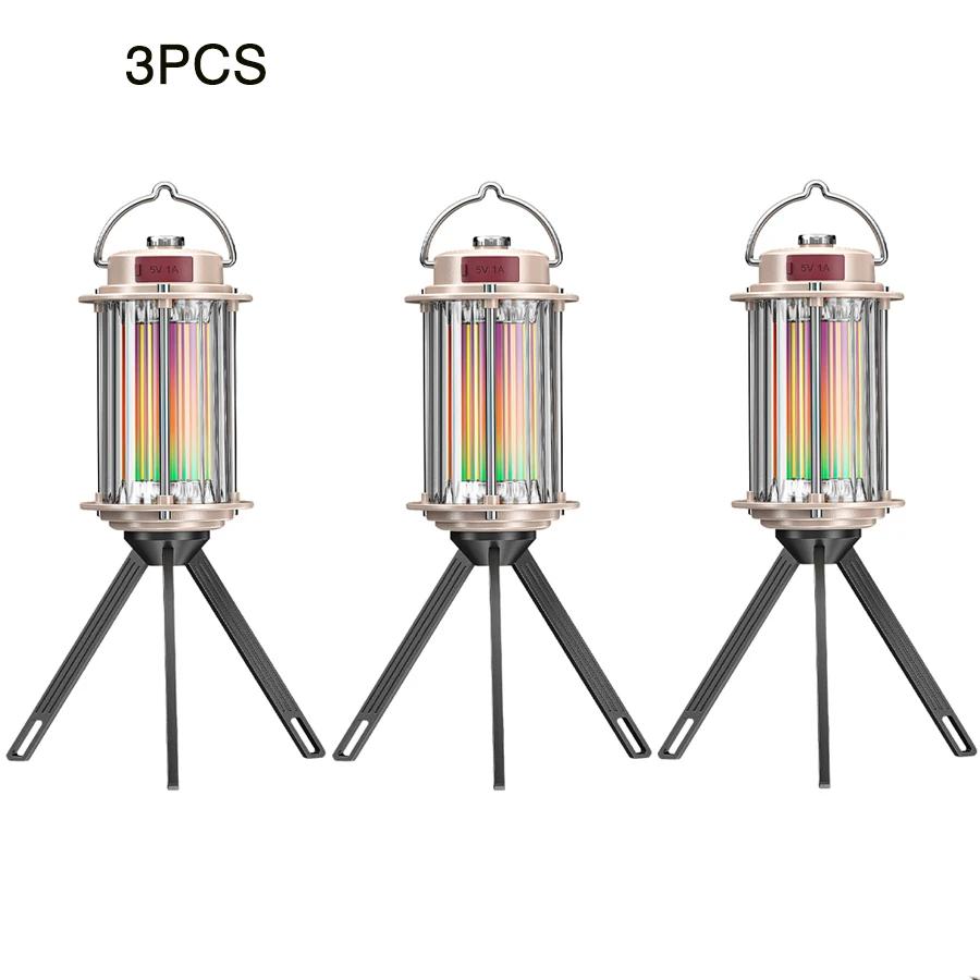 Portable Multifunctional Outdoor Camping Light USB Charging Unlimited Dimming Atmosphere Power Supply Display Screen Tent Light