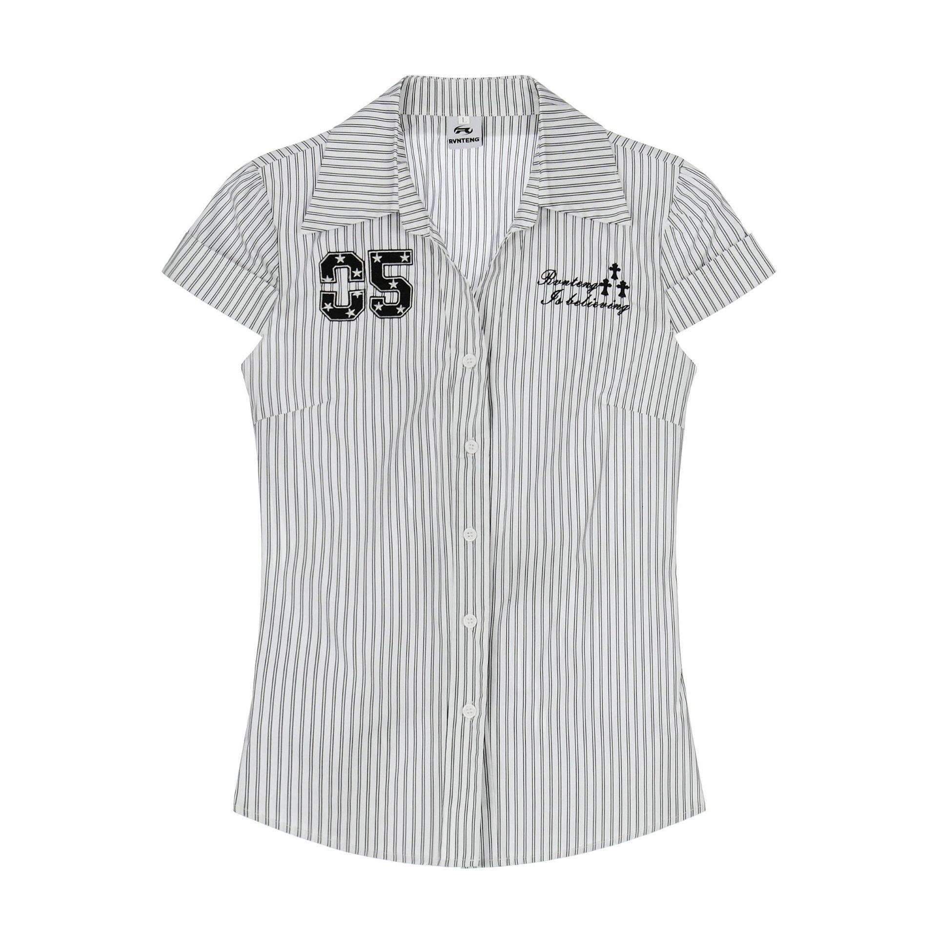 Women s American Retro Plaid Short Sleeve Slim Fit Cropped Shirt - Summer 2026 S