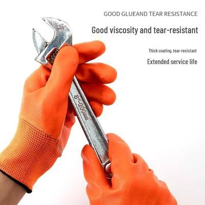 Wasserdichte und Abriebfeste PVC-beschichtete Gummihandschuhe