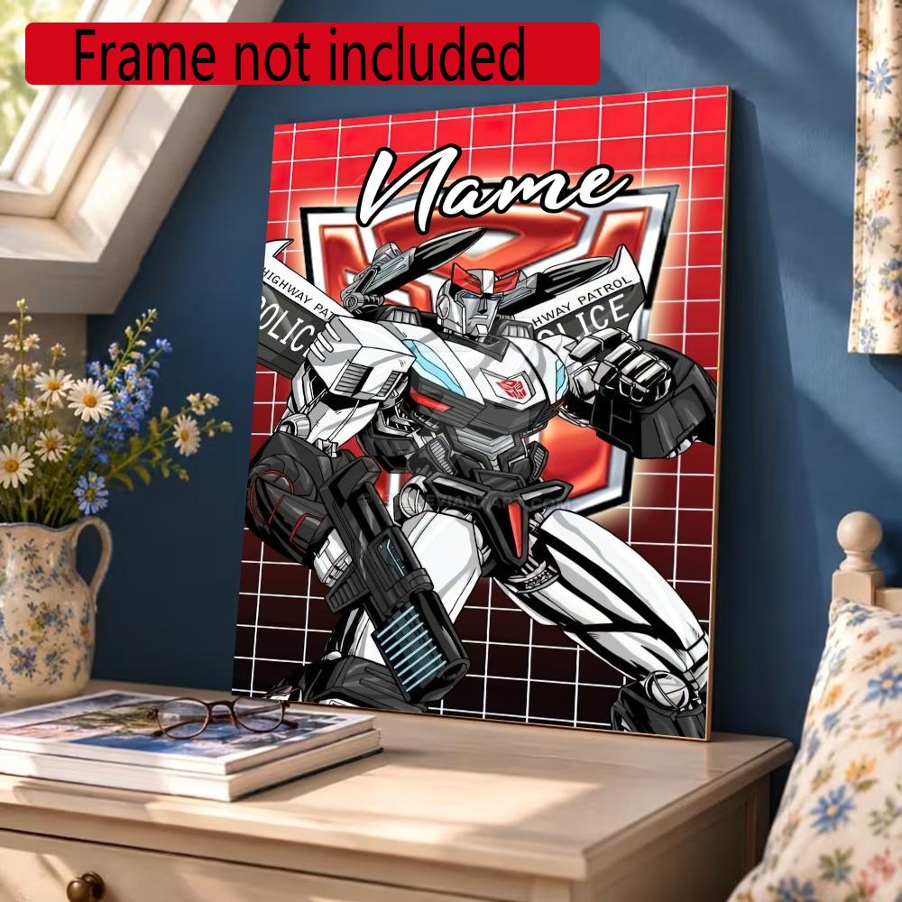 Love Transformers Customize Your Name Diamond Painting Round Diamond Diy Frameless Holiday Artwork Suitable For Home Office Wall Decoration