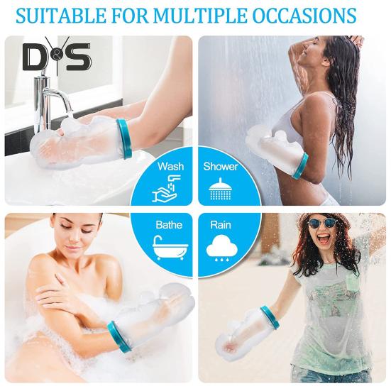 Adults Arm Cast Cover Waterproof Shower Bandage Cast Protector Sleeve Reusable Surgery Wrist Hand Wound Protection Watertight Bath Arm Cast Bag