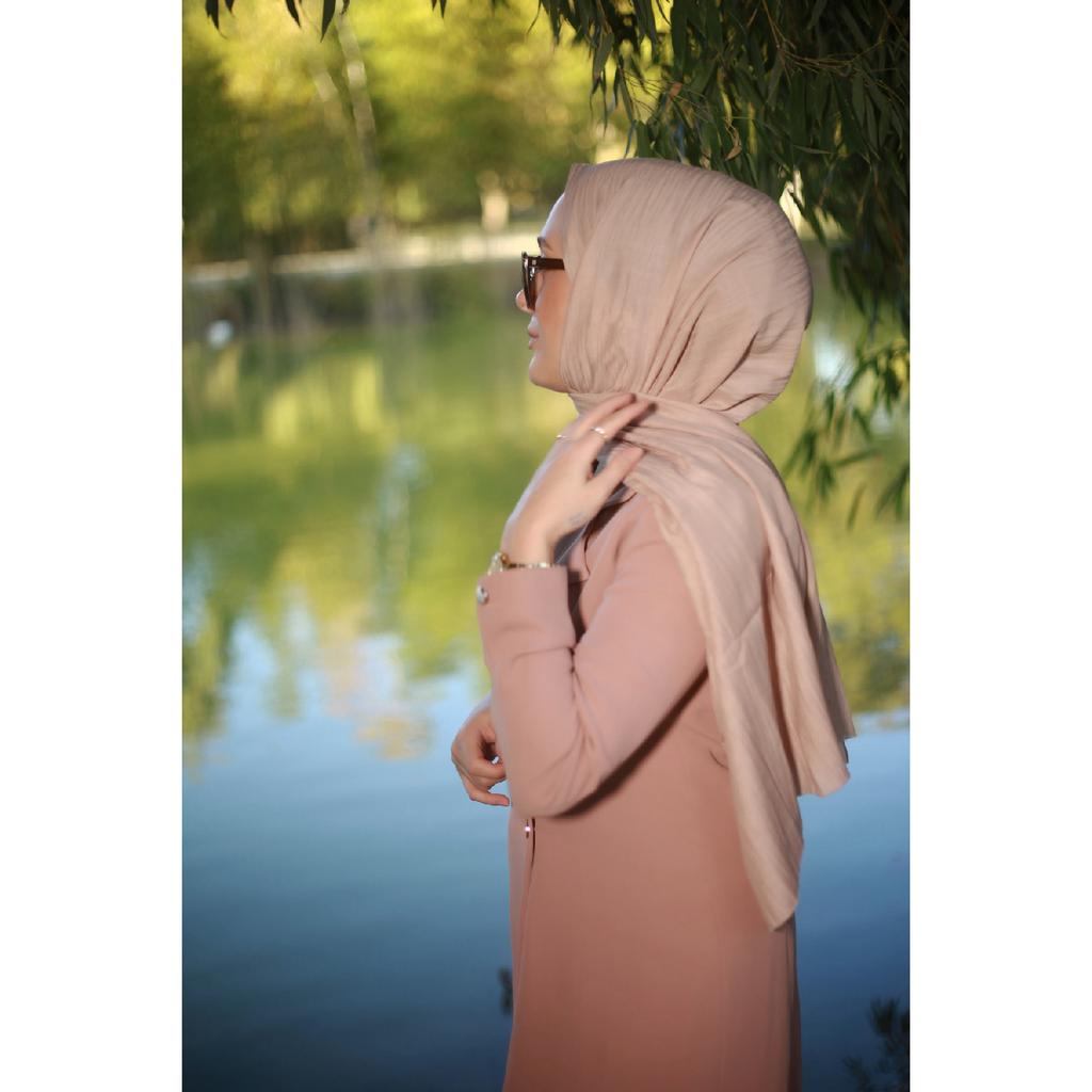 Hijab-Schal aus Bambus, Marineblau