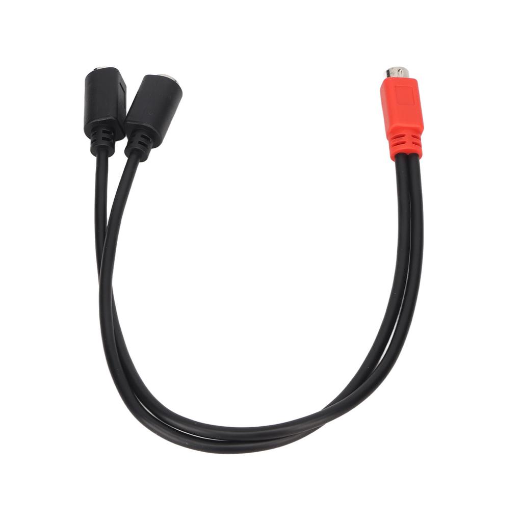 MINI DIN 6 Pin Male To 2 MINI DIN 6 Pin Female Cable Red Black Head MINI DIN 6 Pin Y Splitter Cable 1.0ft
