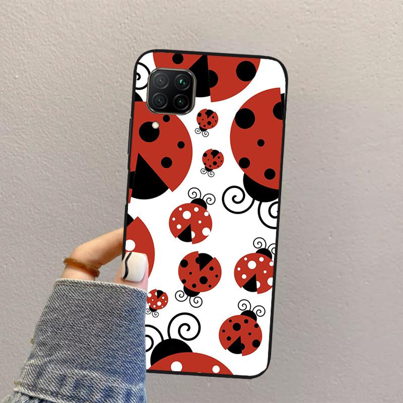 Ladybug Beetle For Huawei Nova Y70 Y90 Y60 Y73 Y72 Y61 Y91 12s 12i 11i 8i 9 10 SE P40 Lite P60 P30 Pro Case