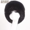 Imitation fox fur round flat top imitation fur hat thickened autumn and winter fluff Russian Mongolian hat thermal ear protection hat